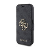 Coque portefeuille Guess 4G Big Metal Logo pour Apple iPhone 15 Pro - Gris 4