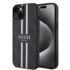 Coque arrière rigide Guess 4G Printed Stripes avec MagSafe pour Apple iPhone 15 - Noir 0