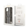 Coque arrière rigide Guess 4G Printed Stripes avec MagSafe pour Apple iPhone 15 - Marron 6