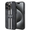 Coque arrière rigide Guess 4G Printed Stripes avec MagSafe pour Apple iPhone 15 Pro - Noir 0