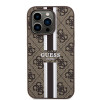 Coque arrière rigide Guess 4G Printed Stripes avec MagSafe pour Apple iPhone 15 Pro - Marron 1