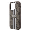Coque arrière rigide Guess 4G Printed Stripes avec MagSafe pour Apple iPhone 15 Pro - Marron 3