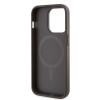 Coque arrière rigide Guess 4G Printed Stripes avec MagSafe pour Apple iPhone 15 Pro - Marron 4