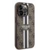 Coque arrière rigide Guess 4G Printed Stripes avec MagSafe pour Apple iPhone 15 Pro Max - Marron 2