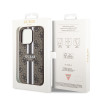 Coque arrière rigide Guess 4G Printed Stripes avec MagSafe pour Apple iPhone 15 Pro Max - Marron 5