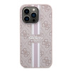 Coque arrière rigide Guess 4G Printed Stripes avec MagSafe pour Apple iPhone 15 Pro Max - Rose 1