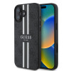 Coque arrière rigide Guess 4G Printed Stripes avec MagSafe pour Apple iPhone 16 Plus - Noir 0