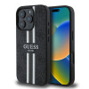 Coque arrière rigide Guess 4G Printed Stripes avec MagSafe pour Apple iPhone 16 Pro - Noir 0