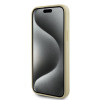 Coque arrière rigide Guess 4G Strass Metal Logo pour Apple iPhone 15 - Or 1