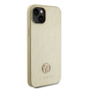 Coque arrière rigide Guess 4G Strass Metal Logo pour Apple iPhone 15 - Or 3