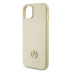 Coque arrière rigide Guess 4G Strass Metal Logo pour Apple iPhone 15 - Or 5
