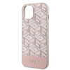 Coque arrière rigide Guess GCube Stripes avec MagSafe pour Apple iPhone 14 - Rose 4