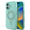 Coque arrière Guess IML Rhinestones avec MagSafe pour Apple iPhone 16 - Vert 0