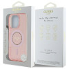 Coque arrière Guess IML Rhinestones avec MagSafe pour Apple iPhone 16 Pro - Rose 6