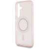 Coque arrière Guess IML Rhinestones avec MagSafe pour Samsung Galaxy S25 - Rose 4