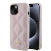 Coque arrière Guess Quilted Puffed Metal Logo pour Apple iPhone 15 - Rose 0