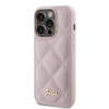 Coque arrière Guess Quilted Puffed Metal Logo pour Apple iPhone 15 Pro - Rose 2