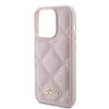 Coque arrière Guess Quilted Puffed Metal Logo pour Apple iPhone 15 Pro - Rose 4