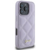 Coque arrière Guess Quilted Puffed Metal Logo pour Apple iPhone 16 Pro - Violet 3