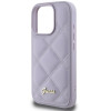 Coque arrière Guess Quilted Puffed Metal Logo pour Apple iPhone 16 Pro - Violet 4
