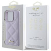 Coque arrière Guess Quilted Puffed Metal Logo pour Apple iPhone 16 Pro - Violet 6
