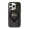 Coque arrière Guess Ring Stand Script Glitter avec MagSafe pour Apple iPhone 15 Pro Max - Noir 2