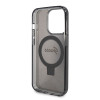Coque arrière Guess Ring Stand Script Glitter avec MagSafe pour Apple iPhone 15 Pro Max - Noir 5