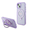 Coque arrière Guess Ring Stand Script Glitter avec MagSafe pour Apple iPhone 15 - Violet 0