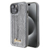 Coque arrière Guess Sequin Script Metal pour Apple iPhone 15 - Argent 0