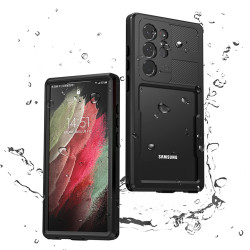 Coque étanche Shellbox Waterproof IP68 pour Samsung Galaxy S23 Ultra - Noir