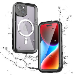 Coque étanche Shellbox Waterproof IP68 avec MagSafe pour Apple iPhone 15 - Noir