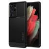 Coque arrière Spigen Rugged Armor pour Samsung Galaxy S21 Ultra - Noir 0