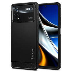 Coque arrière Spigen Rugged Armor pour Xiaomi Poco X4 Pro 5G - Noir