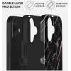 Coque arrière Burga Tough pour Apple iPhone 16 - Rose Gold Marble 2
