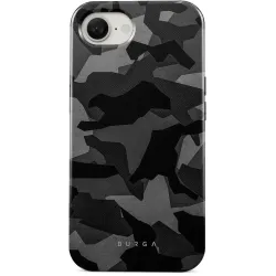 Coque arrière Burga Tough pour Apple iPhone 17e/16e - Night Black Camo