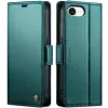 Coque portefeuille CASEME Litchi Texture pour Apple iPhone 17e/16e - Vert 5