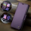 Coque portefeuille CASEME Litchi Texture pour Apple iPhone 17e/16e - Violet 9