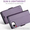 Coque portefeuille CASEME Litchi Texture pour Apple iPhone 17e/16e - Violet 11