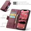 Coque portefeuille CASEME Litchi Texture pour Apple iPhone 17e/16e - Rouge 6