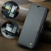 Coque portefeuille CASEME Litchi Texture pour Apple iPhone 17e/16e - Noir 9