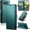 Coque portefeuille CASEME Litchi Texture pour Google Pixel 9a - Vert