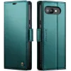 Coque portefeuille CASEME Litchi Texture pour Google Pixel 9a - Vert 5