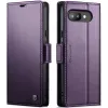 Coque portefeuille CASEME Litchi Texture pour Google Pixel 9a - Violet 5