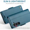 Coque portefeuille CASEME Litchi Texture pour Samsung Galaxy S25 - Bleu 10