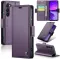 Coque portefeuille CASEME Litchi Texture pour Samsung Galaxy S25 - Violet