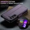 Coque portefeuille CASEME Litchi Texture pour Samsung Galaxy S25 - Violet 8