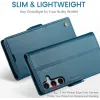 Coque portefeuille CASEME Litchi Texture pour Samsung Galaxy S25 Plus - Bleu 10