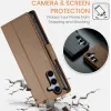 Coque portefeuille CASEME Litchi Texture pour Samsung Galaxy S25 Plus - Marron 2