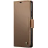 Coque portefeuille CASEME Litchi Texture pour Samsung Galaxy S25 Plus - Marron 4