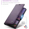 Coque portefeuille CASEME Litchi Texture pour Samsung Galaxy S25 Plus - Violet 8